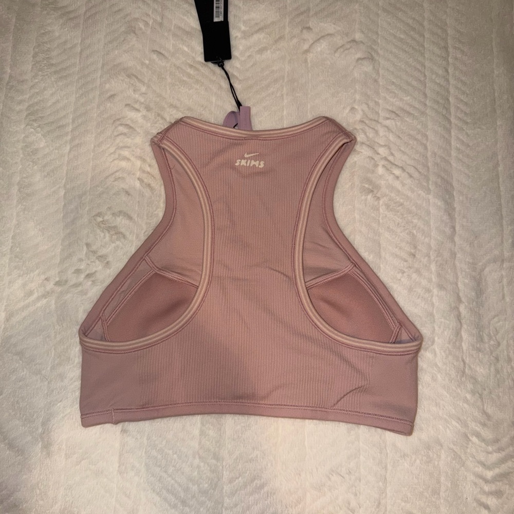 Nike SKIMS Ribbed Seamless Racer Front Bra, size S, color Himalayan - Picture 8 of 11